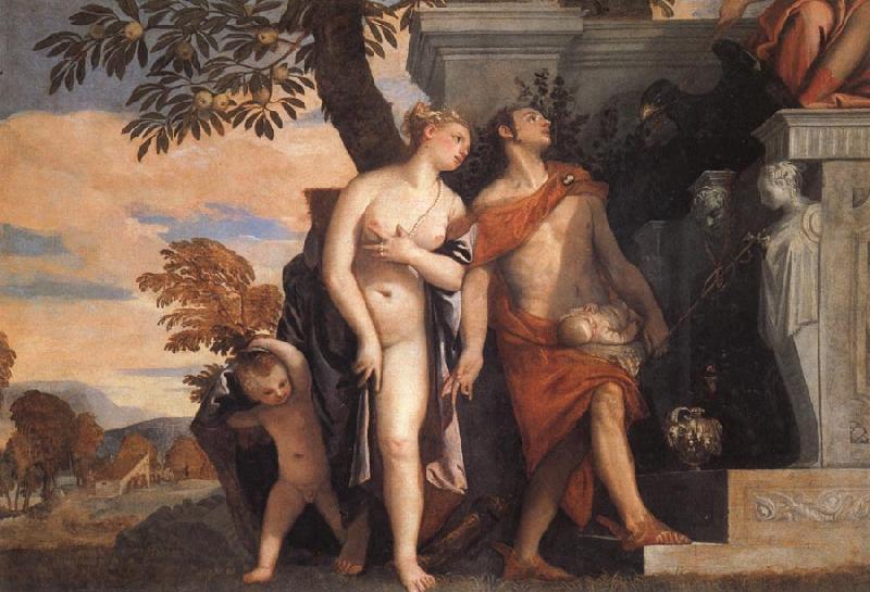 Paolo Veronese Venus and Mercury Present Eros and Anteros to Jupiter China oil painting art